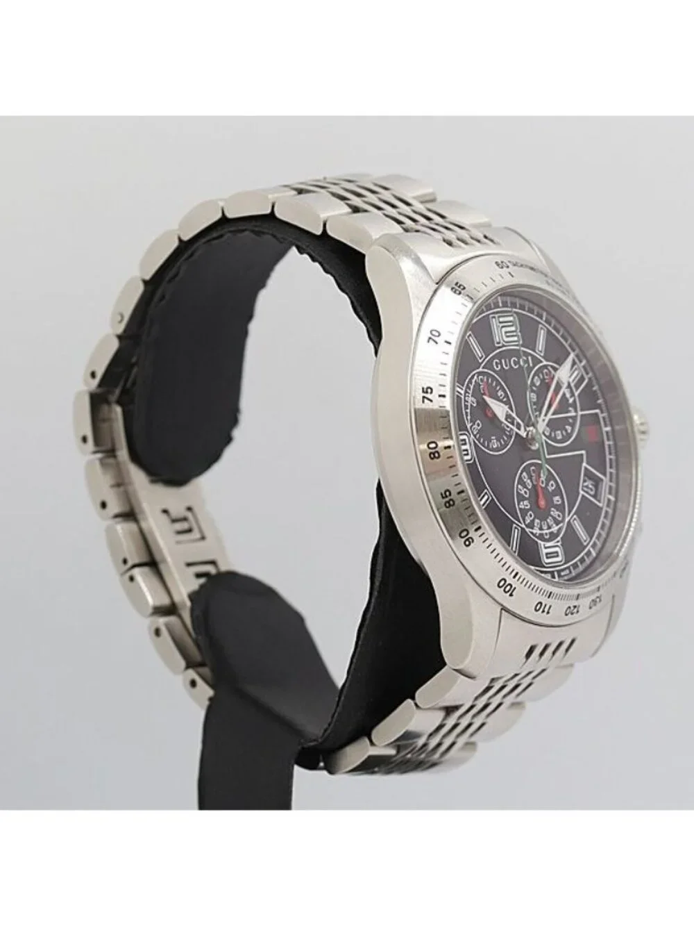 Gucci 126.2 Quartz Date Chronograph Black Dial Watch